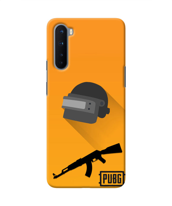 PUBG Helmet and Gun Oneplus Nord Real 4D Back Cover