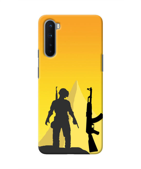 PUBG Silhouette Oneplus Nord Real 4D Back Cover