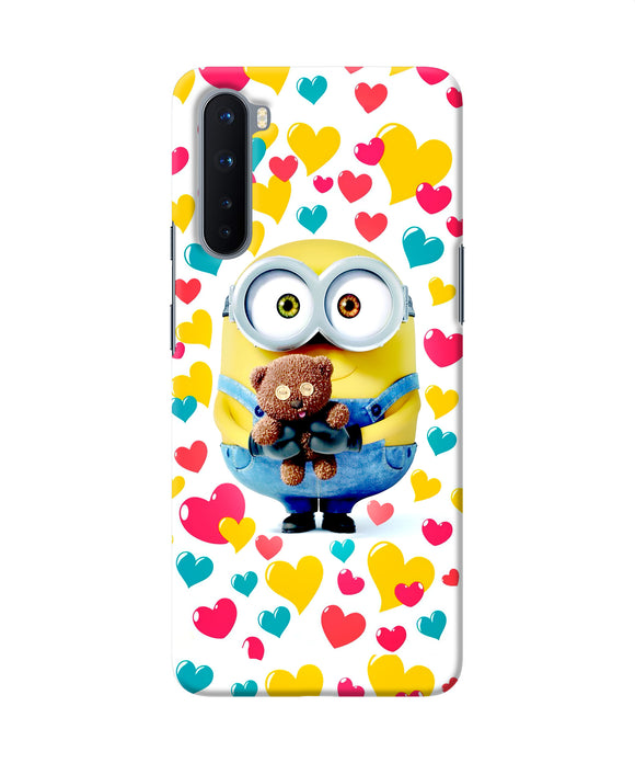 Minion Teddy Hearts Oneplus Nord Back Cover