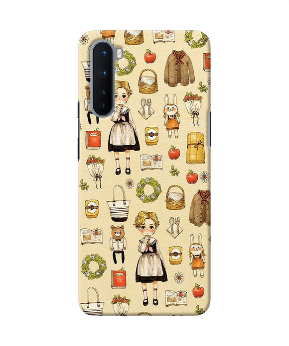 Canvas Girl Print Oneplus Nord Back Cover