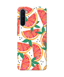 Abstract Orange Print Oneplus Nord Back Cover