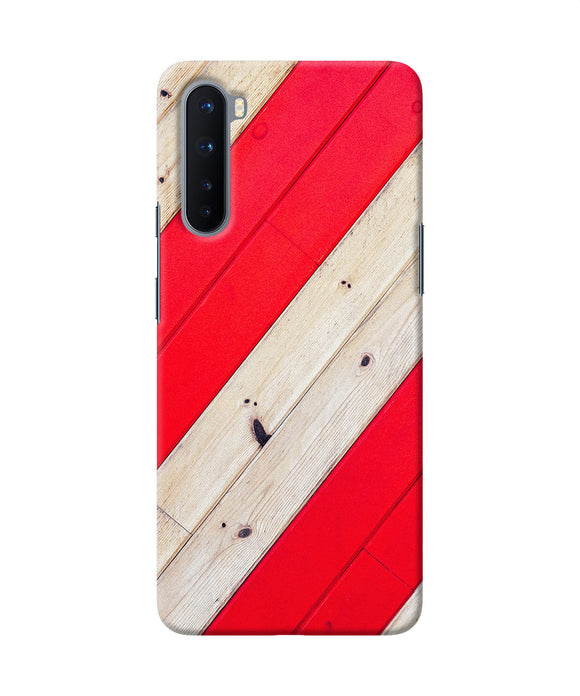 Abstract Red Brown Wooden Oneplus Nord Back Cover