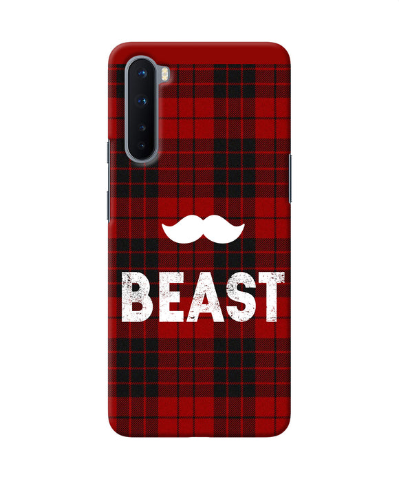 Beast Red Square Oneplus Nord Back Cover