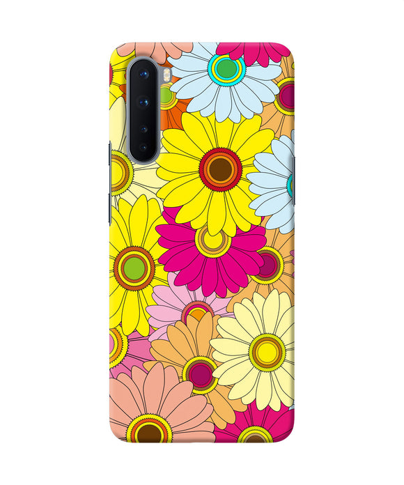 Abstract Colorful Flowers Oneplus Nord Back Cover