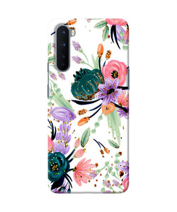 Abstract Flowers Print Oneplus Nord Back Cover