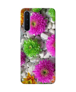 Natural Flower Stones Oneplus Nord Back Cover