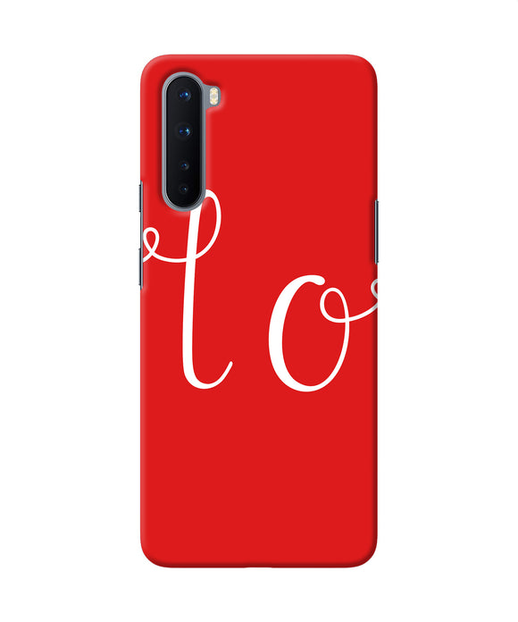 Love One Oneplus Nord Back Cover