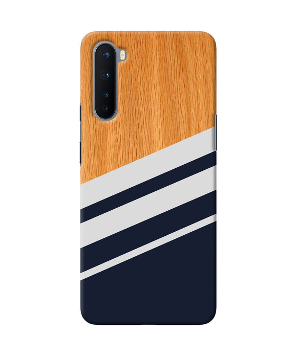 Black And White Wooden Oneplus Nord Back Cover