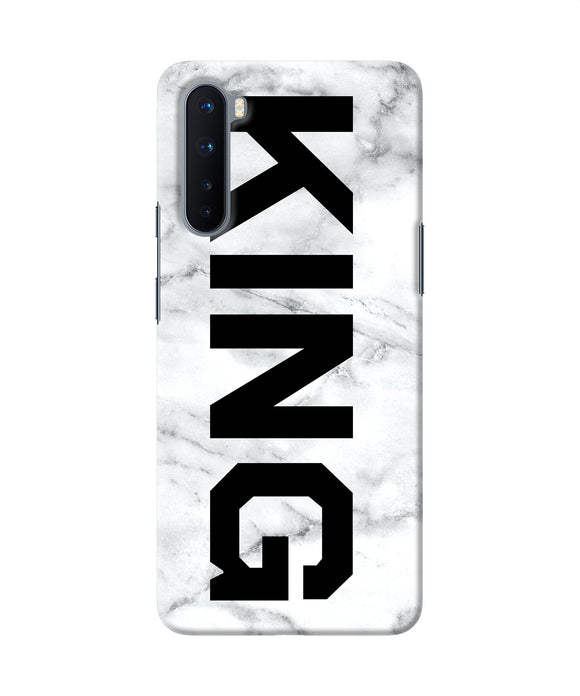 King Marble Text Oneplus Nord Back Cover