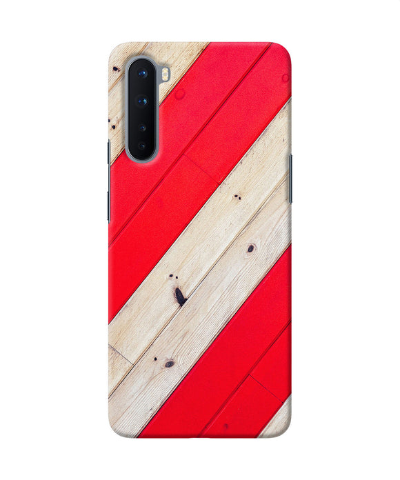 Abstract Red Brown Wooden Oneplus Nord Back Cover