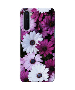 White Violet Flowers Oneplus Nord Back Cover