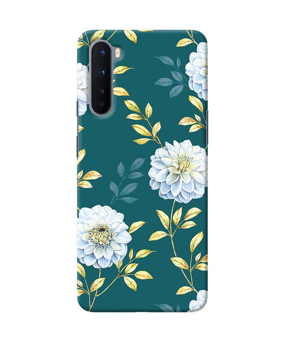 Flower Canvas Oneplus Nord Back Cover