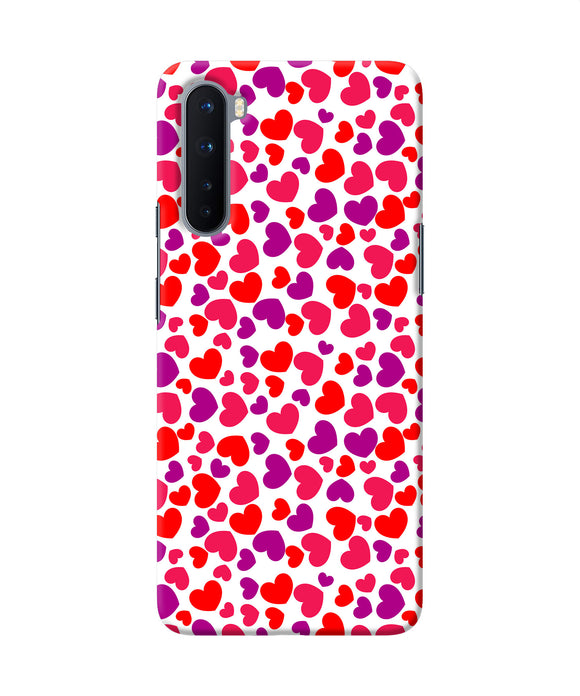 Red Heart Canvas Print Oneplus Nord Back Cover