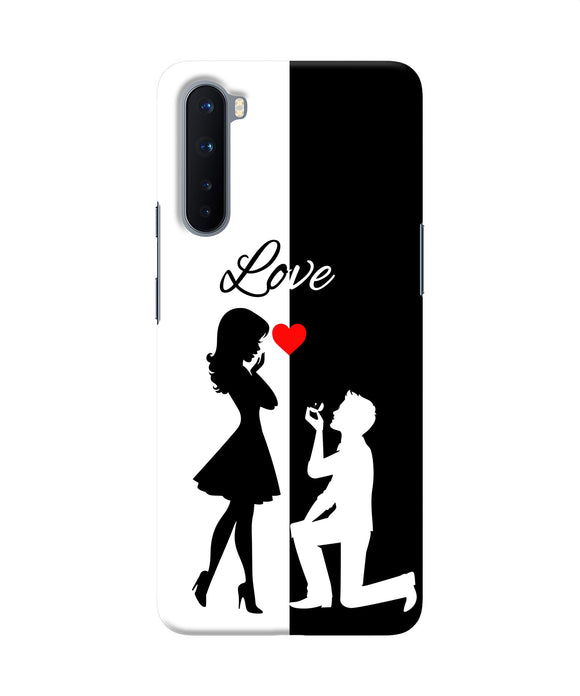 Love Propose Black And White Oneplus Nord Back Cover