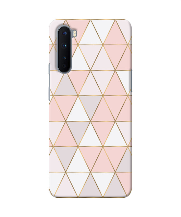 Abstract Pink Triangle Pattern Oneplus Nord Back Cover