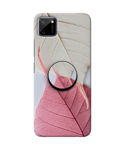 White Pink Leaf Realme C11 Pop Case