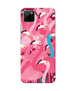 Abstract Sheer Bird Pink Print Realme C11 Back Cover