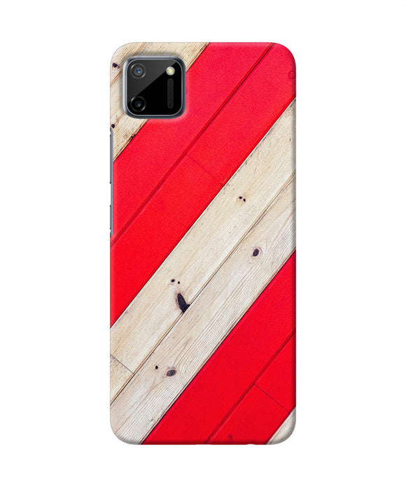 Abstract Red Brown Wooden Realme C11 Back Cover