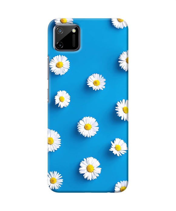 White Flowers Realme C11 Back Cover