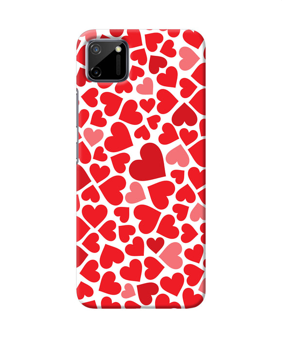 Red Heart Canvas Print Realme C11 Back Cover