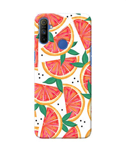 Abstract Orange Print Realme Narzo 10a / 20a Back Cover