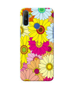 Abstract Colorful Flowers Realme Narzo 10a / 20a Back Cover