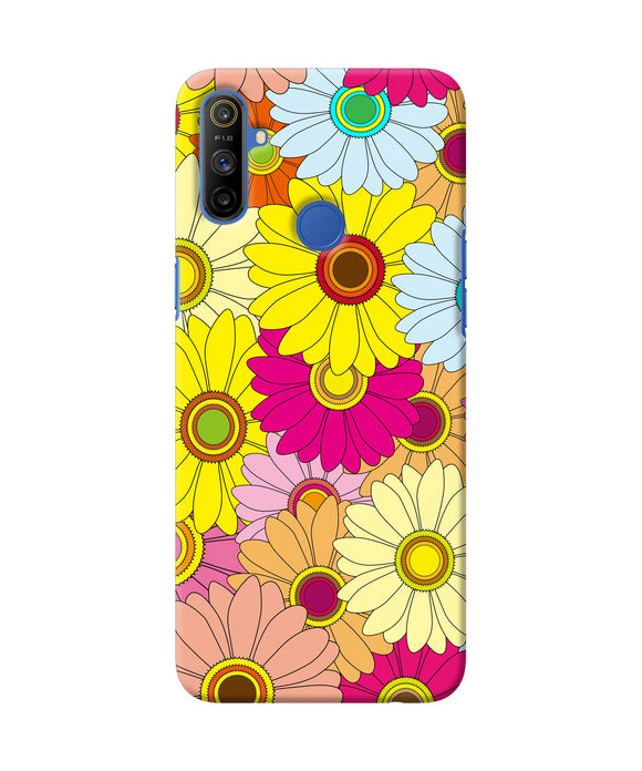 Abstract Colorful Flowers Realme Narzo 10a / 20a Back Cover