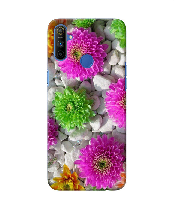 Natural Flower Stones Realme Narzo 10a / 20a Back Cover