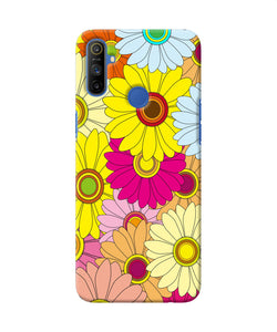 Abstract Colorful Flowers Realme Narzo 10a / 20a Back Cover