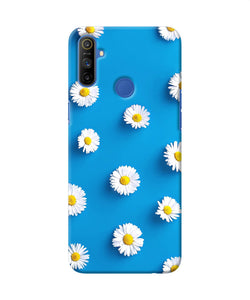 White Flowers Realme Narzo 10a / 20a Back Cover