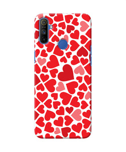 Red Heart Canvas Print Realme Narzo 10a / 20a Back Cover