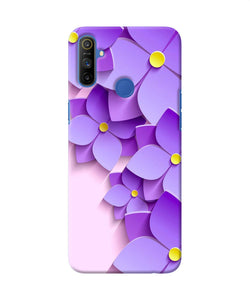 Violet Flower Craft Realme Narzo 10a / 20a Back Cover