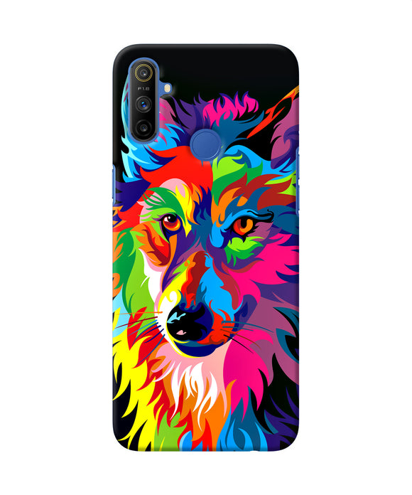 Colorful Wolf Sketch Realme Narzo 10a / 20a Back Cover