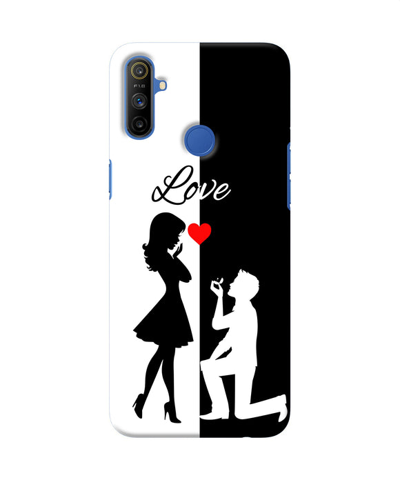 Love Propose Black And White Realme Narzo 10a / 20a Back Cover