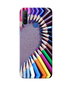 Color Pencil Half Heart Realme Narzo 10a / 20a Back Cover