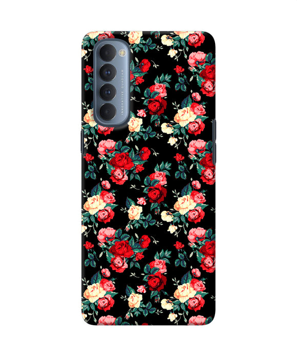 Rose Pattern Oppo Reno4 Pro Back Cover