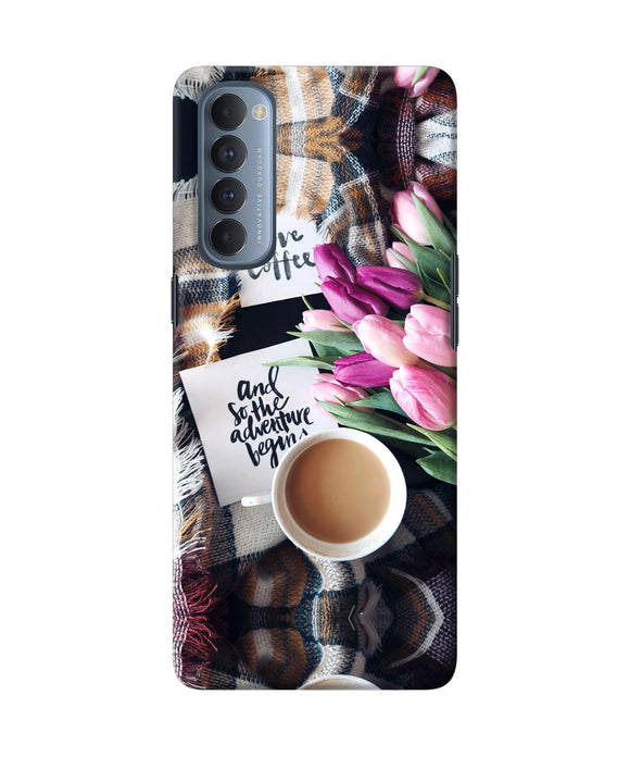Love Coffee Quotes Oppo Reno4 Pro Back Cover