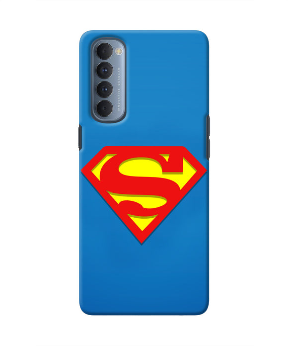 Superman Blue Oppo Reno4 Pro Real 4D Back Cover