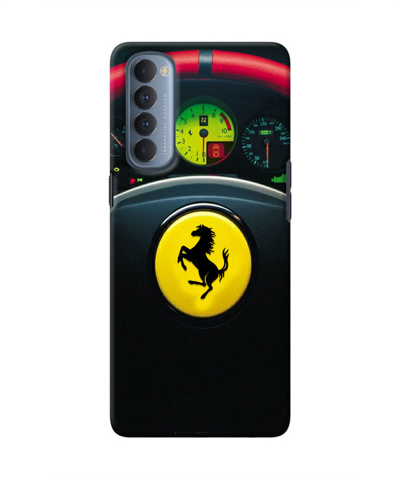 Ferrari Steeriing Wheel Oppo Reno4 Pro Real 4D Back Cover