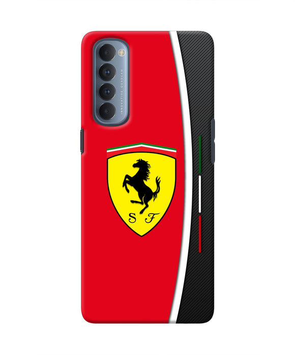 Ferrari Abstract Red Oppo Reno4 Pro Real 4D Back Cover