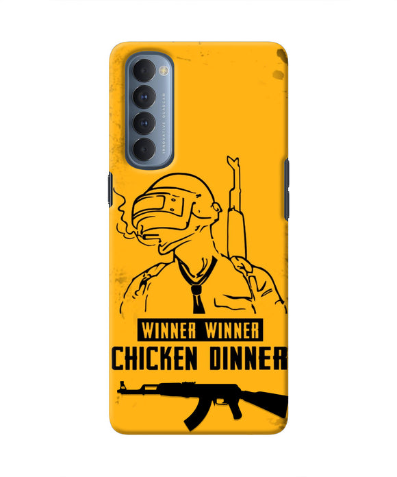 PUBG Chicken Dinner Oppo Reno4 Pro Real 4D Back Cover