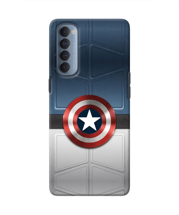 Captain America Suit Oppo Reno4 Pro Real 4D Back Cover