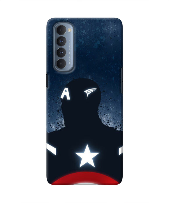 Captain america Shield Oppo Reno4 Pro Real 4D Back Cover