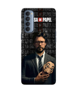 Money Heist Professor with Mask Oppo Reno4 Pro Back Cover