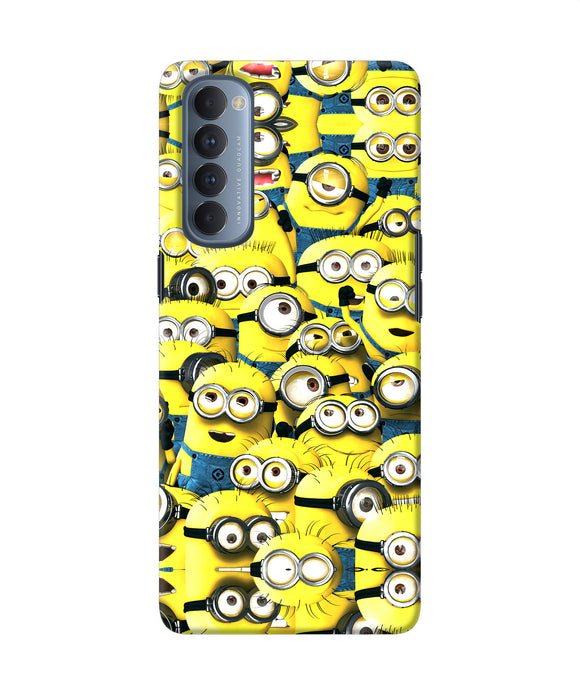 Minions Mini Crowd Oppo Reno4 Pro Back Cover