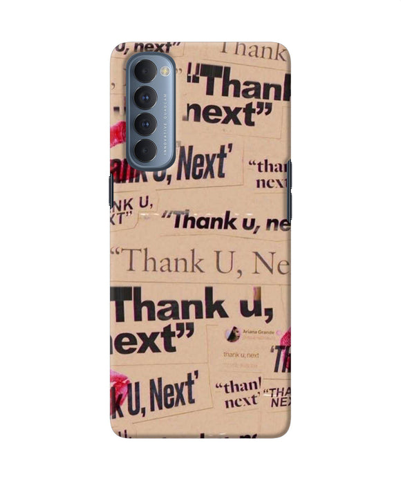 Thank You Next Oppo Reno4 Pro Back Cover
