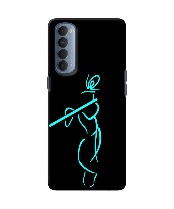 Lord Krishna Sketch Oppo Reno4 Pro Back Cover