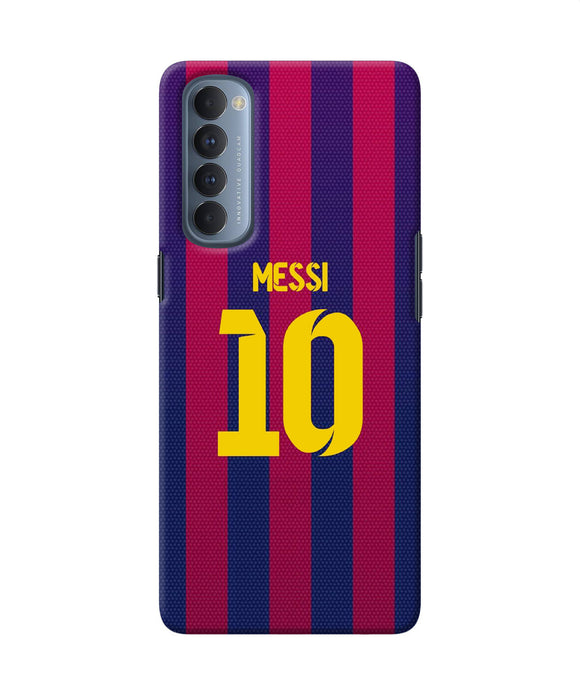 Messi 10 Tshirt Oppo Reno4 Pro Back Cover