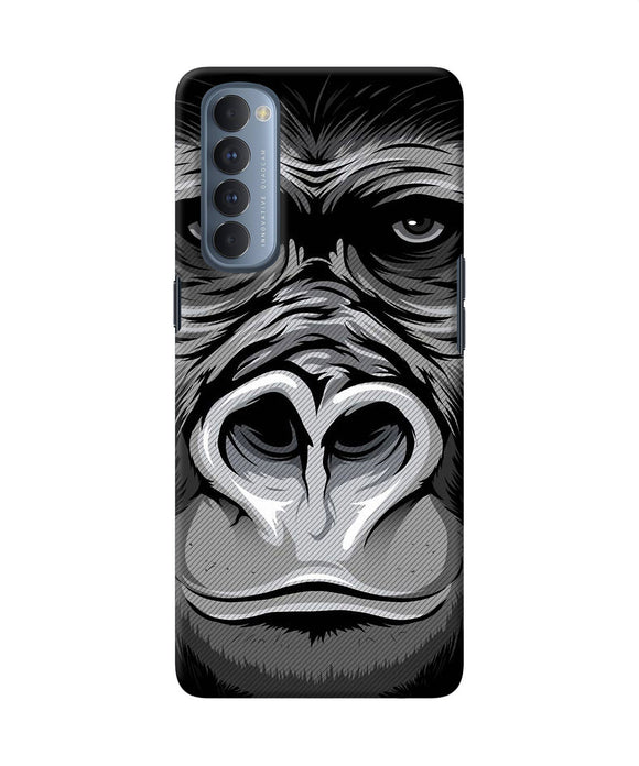 Black Chimpanzee Oppo Reno4 Pro Back Cover