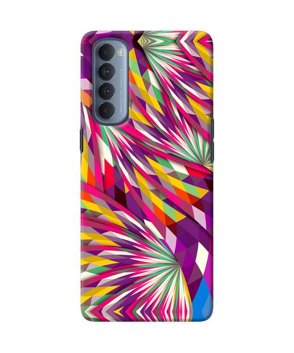 Abstract Colorful Print Oppo Reno4 Pro Back Cover